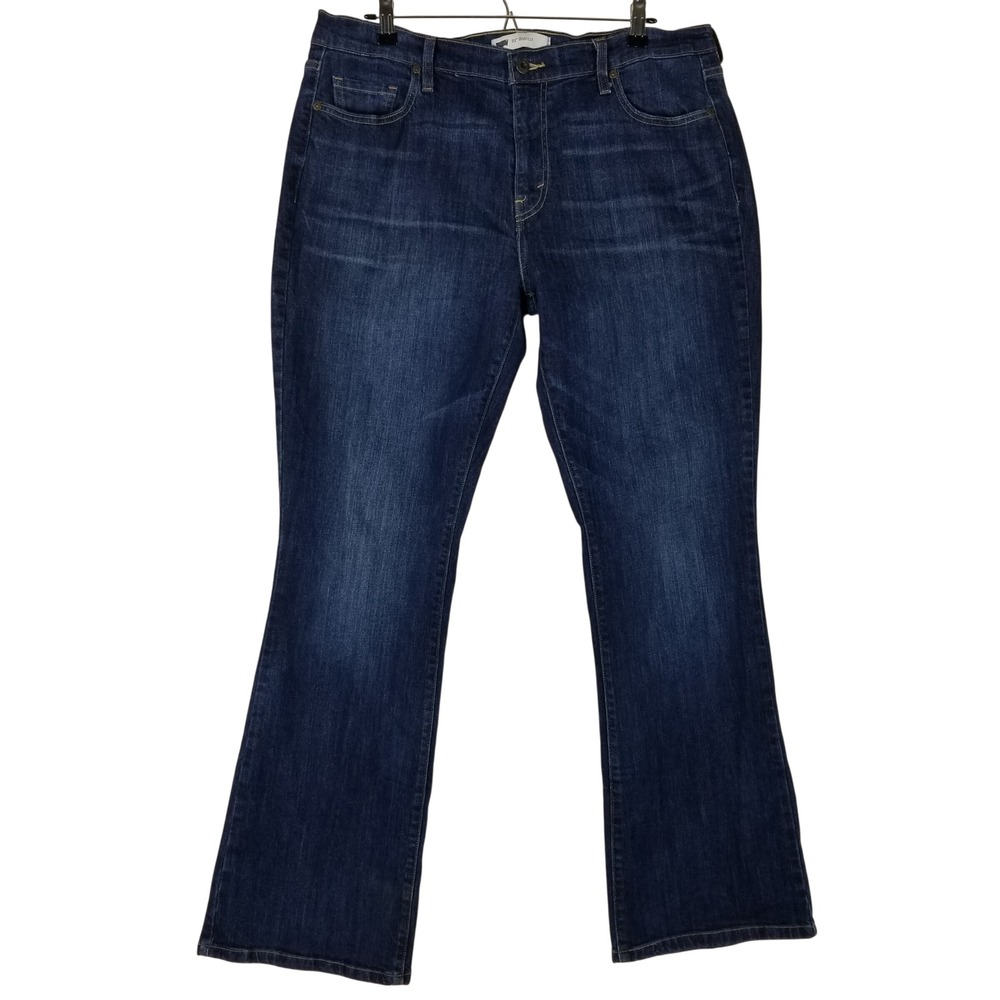 Levis 515 Bootcut Jeans Womens 16M Blue Dark Wash Stretch 15516-0128